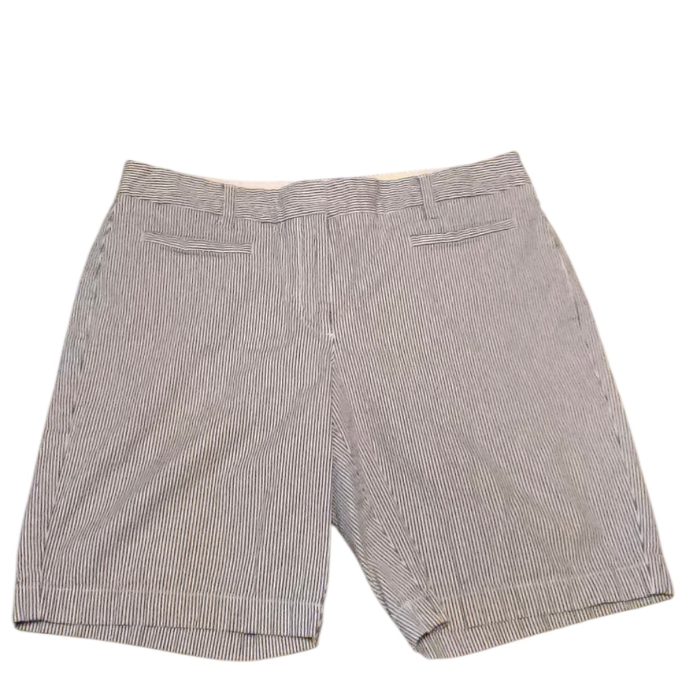 Lands' End Women's Blue & White Seersucker Shorts Size 6P Fit 2